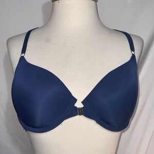 No Boundaries Front Clasp Blue Navy Bra 36C